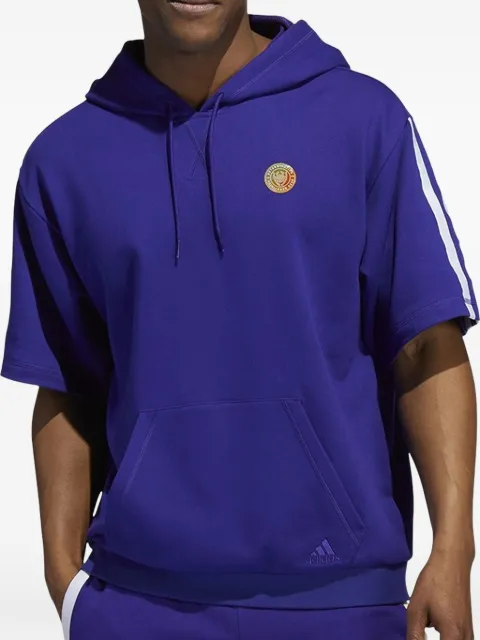 adidas x Donavan Mitchell short-sleeve hoodie Purple HB6759