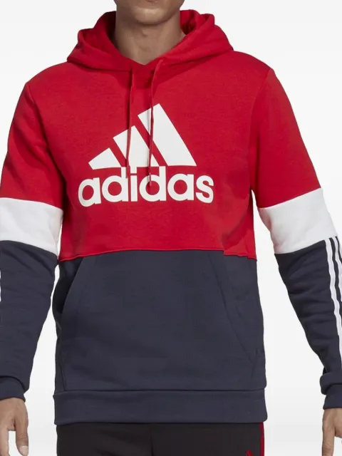 adidas colour-block hoodie Red H58980
