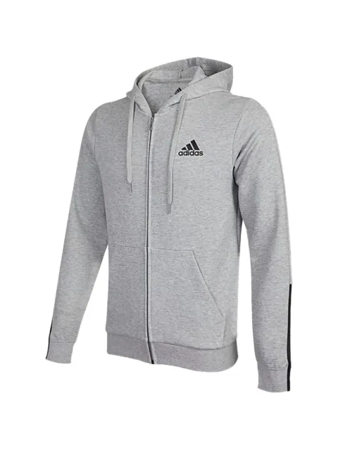 adidas 3-stripes zip-fastening hoodie Grey H12214