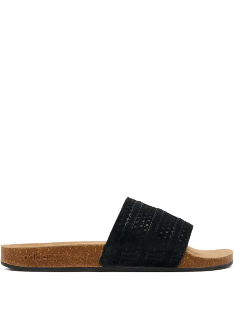 adidas Adilette perforated-band sandals Black JR3596