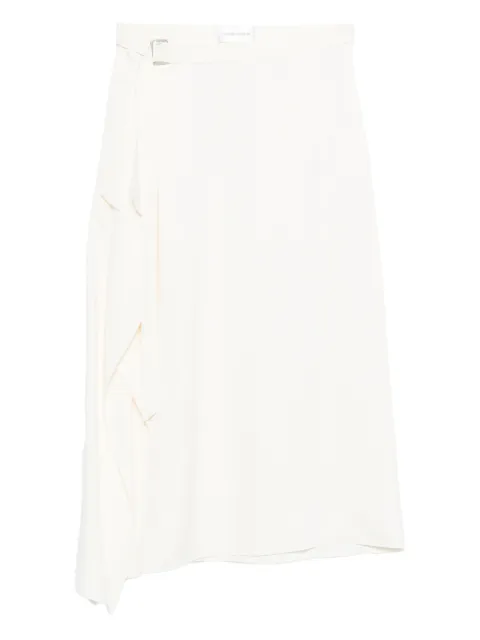 Christian Wijnants buckle draped midi skirt Neutrals SCALA8618