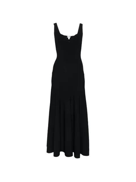 Alaïa V-neck midi dress Black AA9R2887K017C
