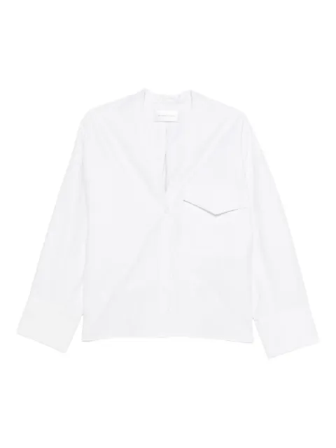 Christian Wijnants pocket V-neck shirt White TARIEZ8632