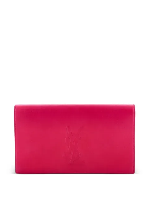 Saint Laurent Pre-Owned Belle de Jour Leather Large clutch bag Pink SKGG311R4GFNX3FX