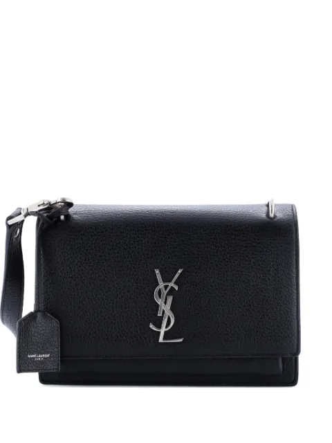 Saint Laurent Pre-Owned Sunset Satchel Leather Medium crossbody bag Black RXY8F3NBDTEE09ZV