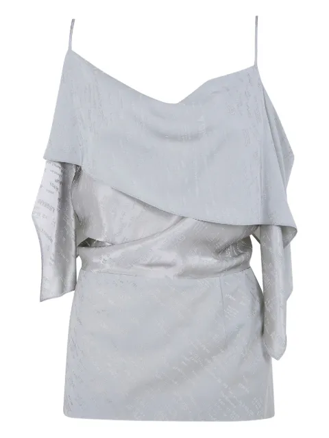 MM6 Maison Margiela ruffled strappy blouse Grey S52NC0358M35737