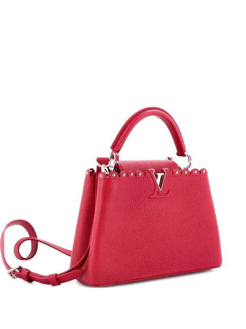 Louis Vuitton Pre-Owned Capucines Bag Leather with Embellished Detail BB shoulder bag Pink 6AMD1J0UFQQDWFJW