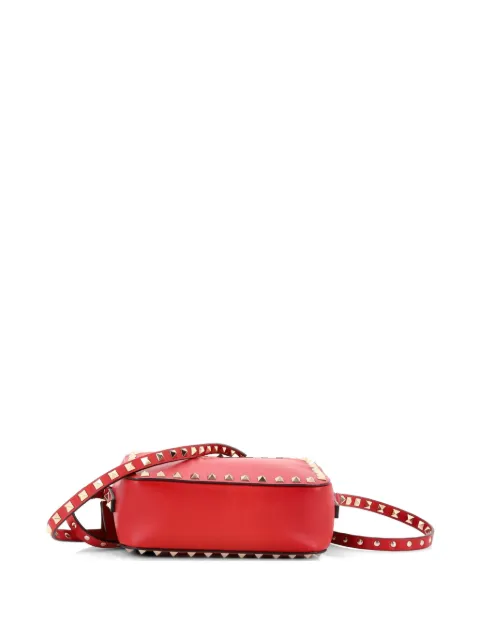 Valentino Garavani Pre-Owned Rockstud Camera Leather crossbody bag Red SAWZ5O1I6UF14O9U