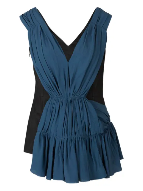 Marni V-neck side-zip blouse Blue TTMA0444Q0UTVA53UTVA53