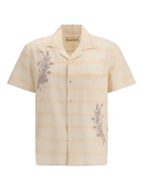 Baziszt Provence embroidered shirt Neutrals BZPS26SR29012