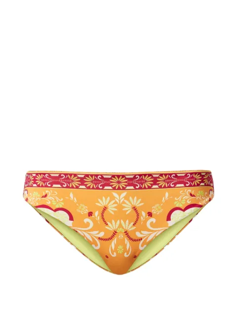 TWINSET bikini bottom with foulard print Orange 261LBMQ66