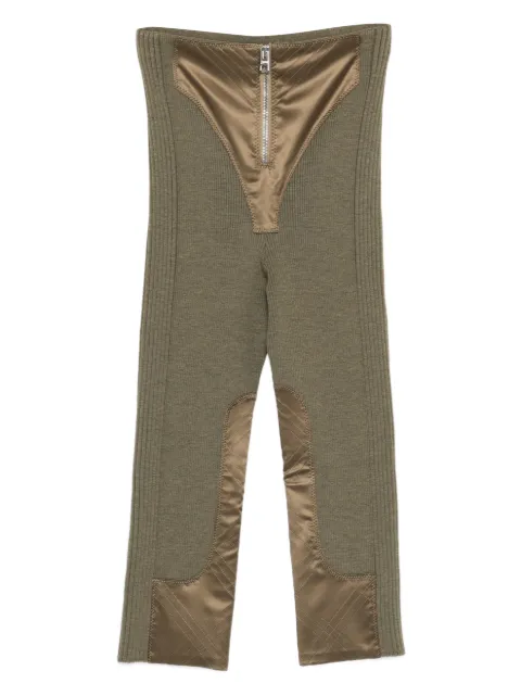 Jean Paul Gaultier zip-fastening panel-detail trousers Green TR053K024