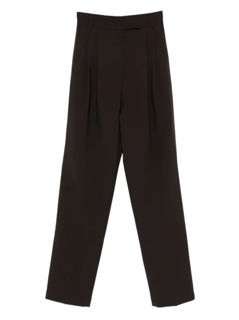 The Frankie Shop Bea pleated straight trousers Brown TTFS081622
