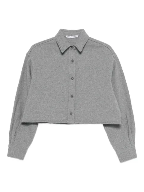 Alexander Wang button up cropped shirt Grey 4CC1261218