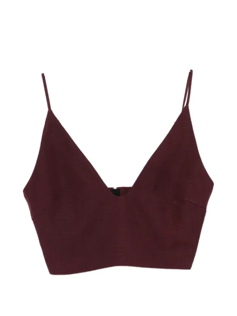 Jil Sander V-neck crop top Purple J01NC0171J65005