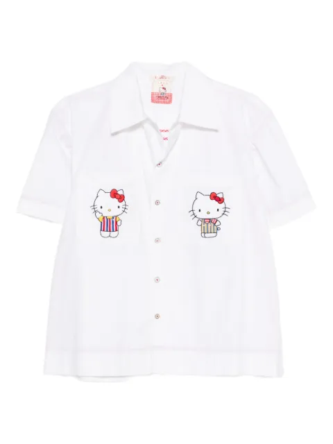 Pero pocket embroidered shirt White NS06K