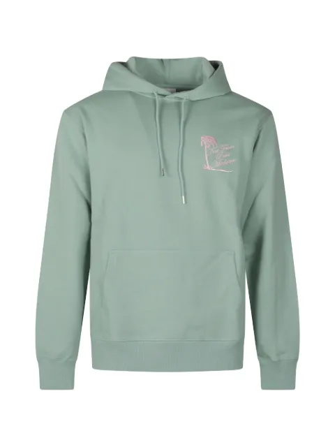 Drôle De Monsieur Not From Paris Madame embroidered hoodie Green KHO204CO127