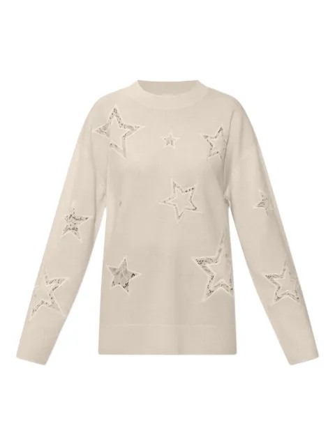 LoveShackFancy star-lace sweater Neutrals K20822975