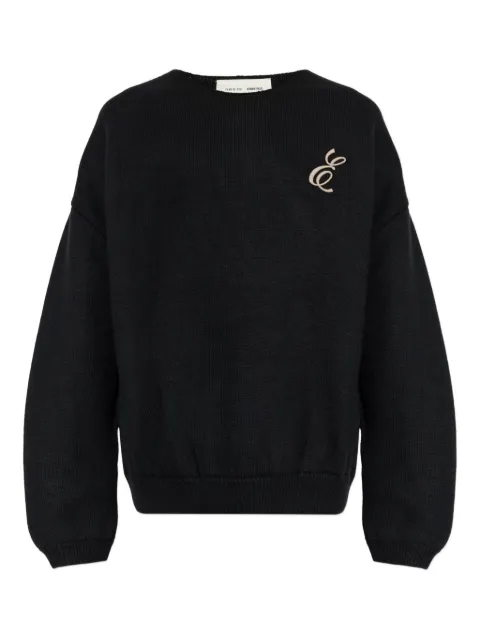 FEAR OF GOD ESSENTIALS logo-embroidered crew-neck sweater Black 192HO254331F