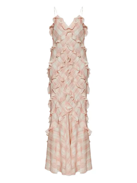 LoveShackFancy Ellietta ruffled plaid dress Pink D29562977
