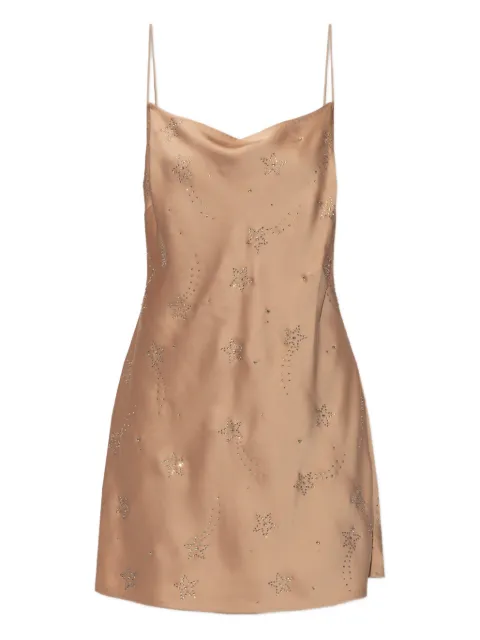 LoveShackFancy star-pattern slip dress Neutrals D29442850