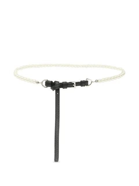 Ermanno Scervino faux-pearl leather belt Black D473T350WNR