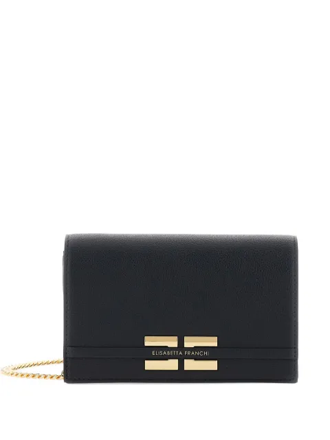 Elisabetta Franchi logo-plaque shoulder bag Black BS40A61E2