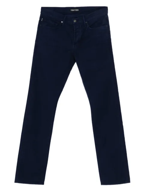 TOM FORD button-fastening trousers Blue DPH001DMC083