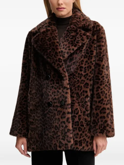 Joseph Ribkoff leopard-print double-breasted coat Brown 253937