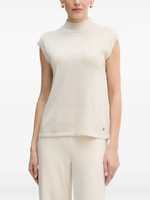 Joseph Ribkoff embellished high-neck top Neutrals 254935