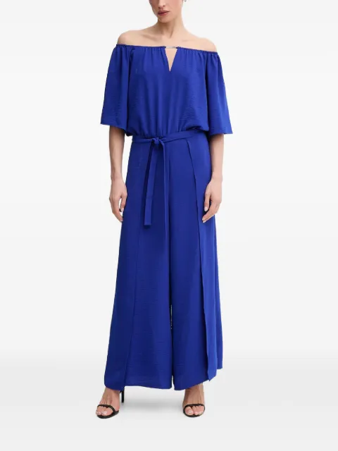 Joseph Ribkoff off-shoulder tie jumpsuit Blue 252170