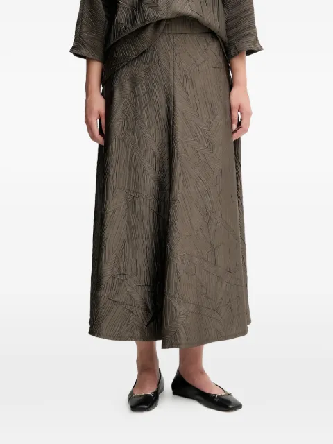 Joseph Ribkoff pleated patterned skirt Brown 253248