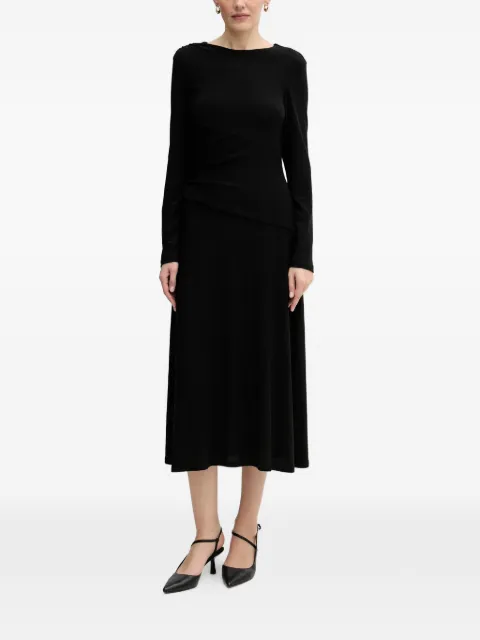 Joseph Ribkoff long-sleeve gathered midi dress Black 254082