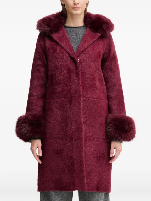 Joseph Ribkoff faux-fur trim coat Red 243923F25