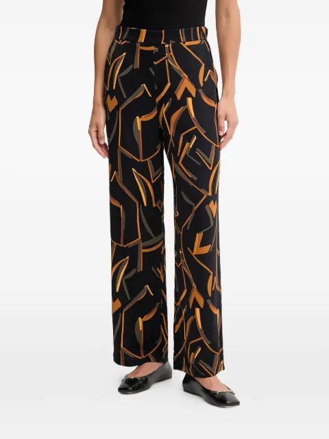 Joseph Ribkoff geometric-pattern trousers Black 253239