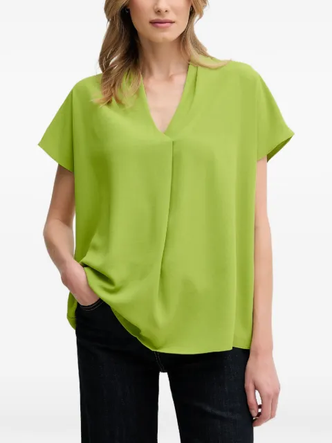 Joseph Ribkoff V-neck short-sleeve blouse Green 251087