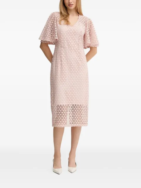 Joseph Ribkoff floral-lace butterfly-sleeve dress Pink 251744