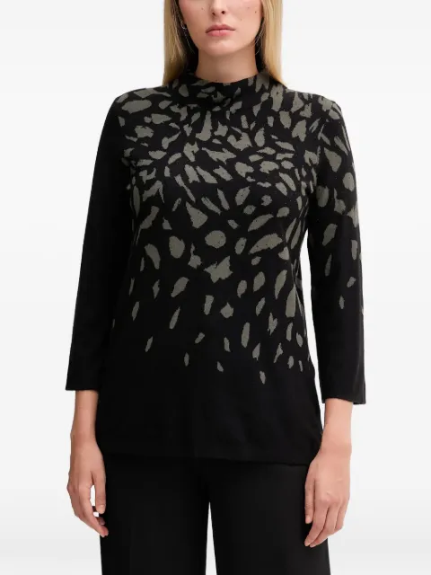 Joseph Ribkoff patterned sweater Black 253912