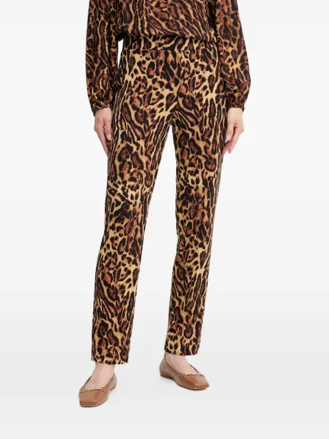 Joseph Ribkoff animal-print split-hem trousers Brown 253269