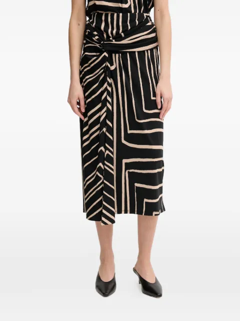 Joseph Ribkoff geometric-pattern midi skirt Black 252187