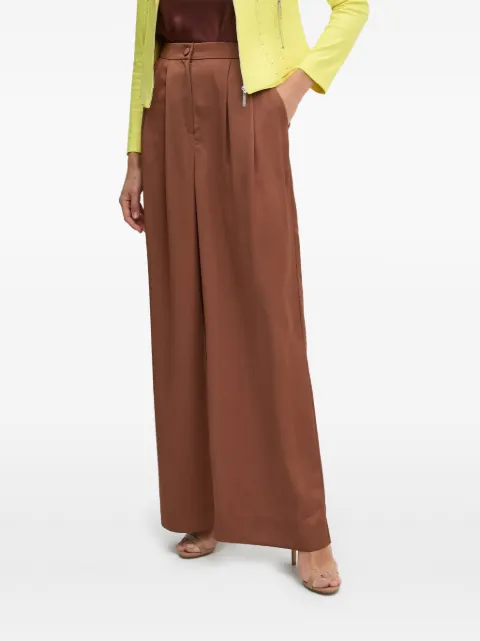 Joseph Ribkoff pleated wide-leg trousers Brown 244035