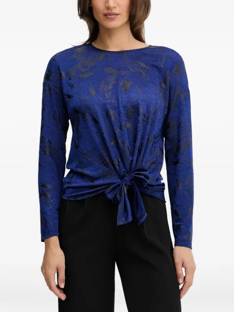 Joseph Ribkoff long-sleeve tie-detail top Blue 253120