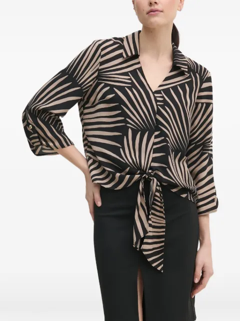 Joseph Ribkoff geometric-pattern shirt Black 251083
