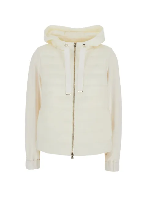 Herno hooded zip puffer jacket White JP000120D13461S1000