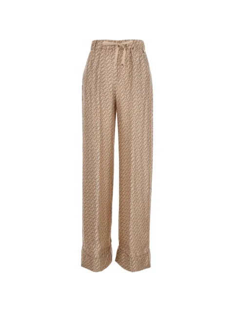 Herno patterned drawstring-fastening trousers Neutrals PT000210D16009P1985