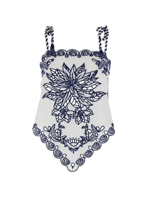 FARM Rio floral top White 344717