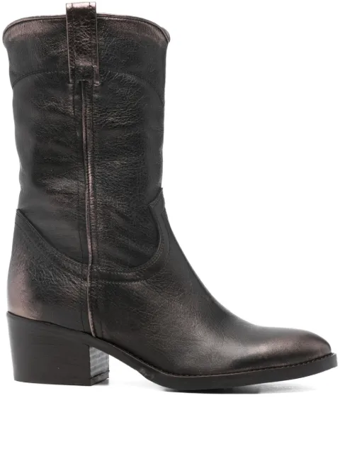 curiositè Canna 2808 leather boots Grey 2808