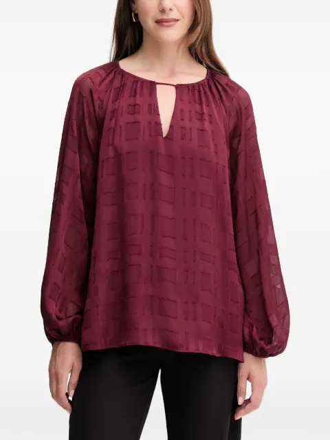 Joseph Ribkoff long-sleeved keyhole blouse Red 253135