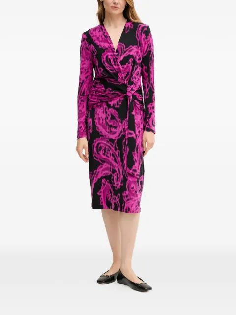 Joseph Ribkoff tie paisley-print midi dress Black 253282