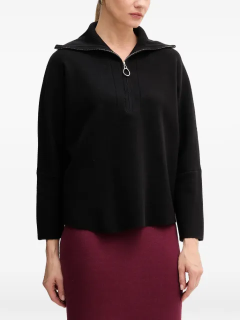 Joseph Ribkoff zip-up collar sweater Black 253963